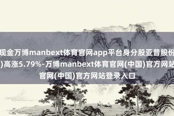 现金万博manbext体育官网app平台身分股亚普股份(603013)高涨5.79%-万博manbext体育官网(中国)官方网站登录入口